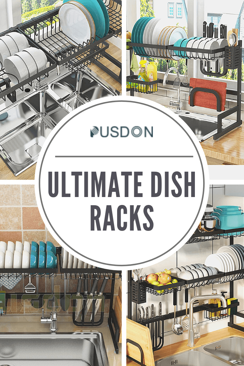 Sinfinate Dish Rack Drainers for Kitchen Counter, Dish Drying Rack