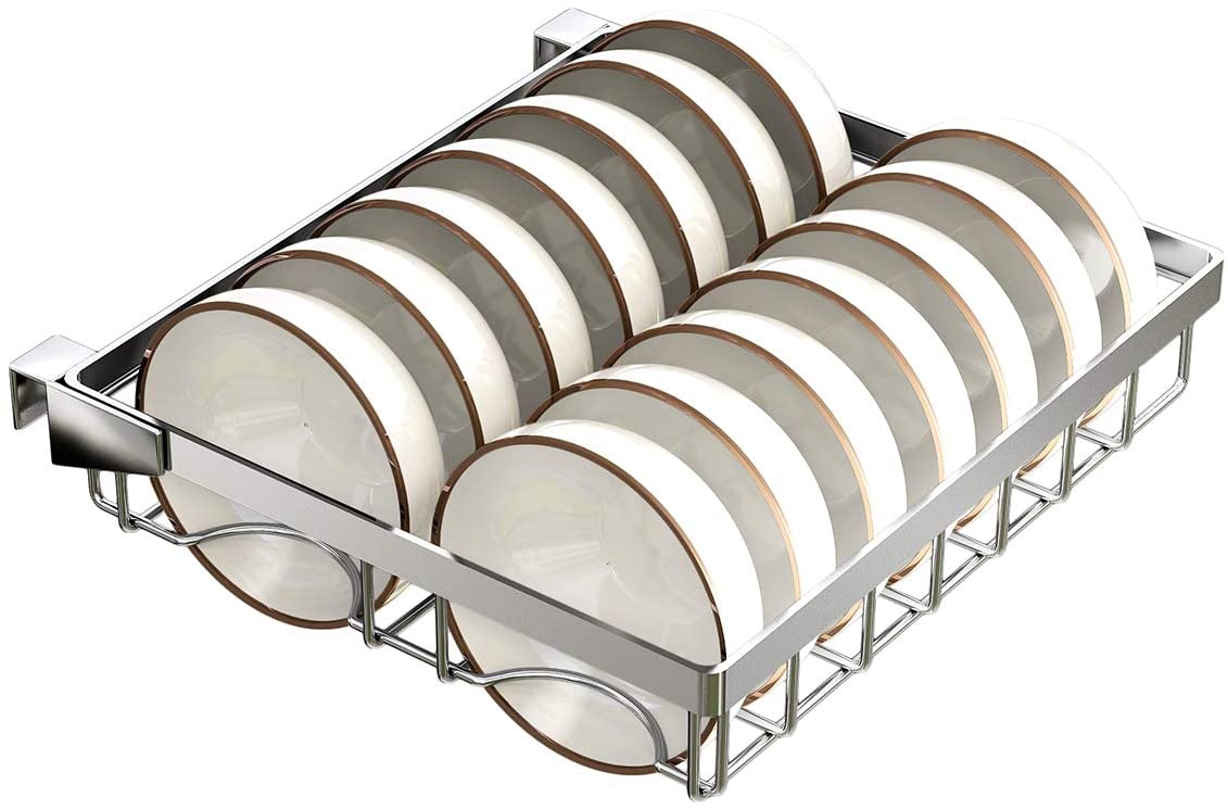 Pusdon Stainless Steel Over Sink Dish Drying Rack DIY Parts Bowl Rac