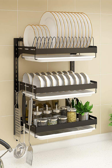 wall mounted dish rack，wall mounted dish drying rack，wall dish rack