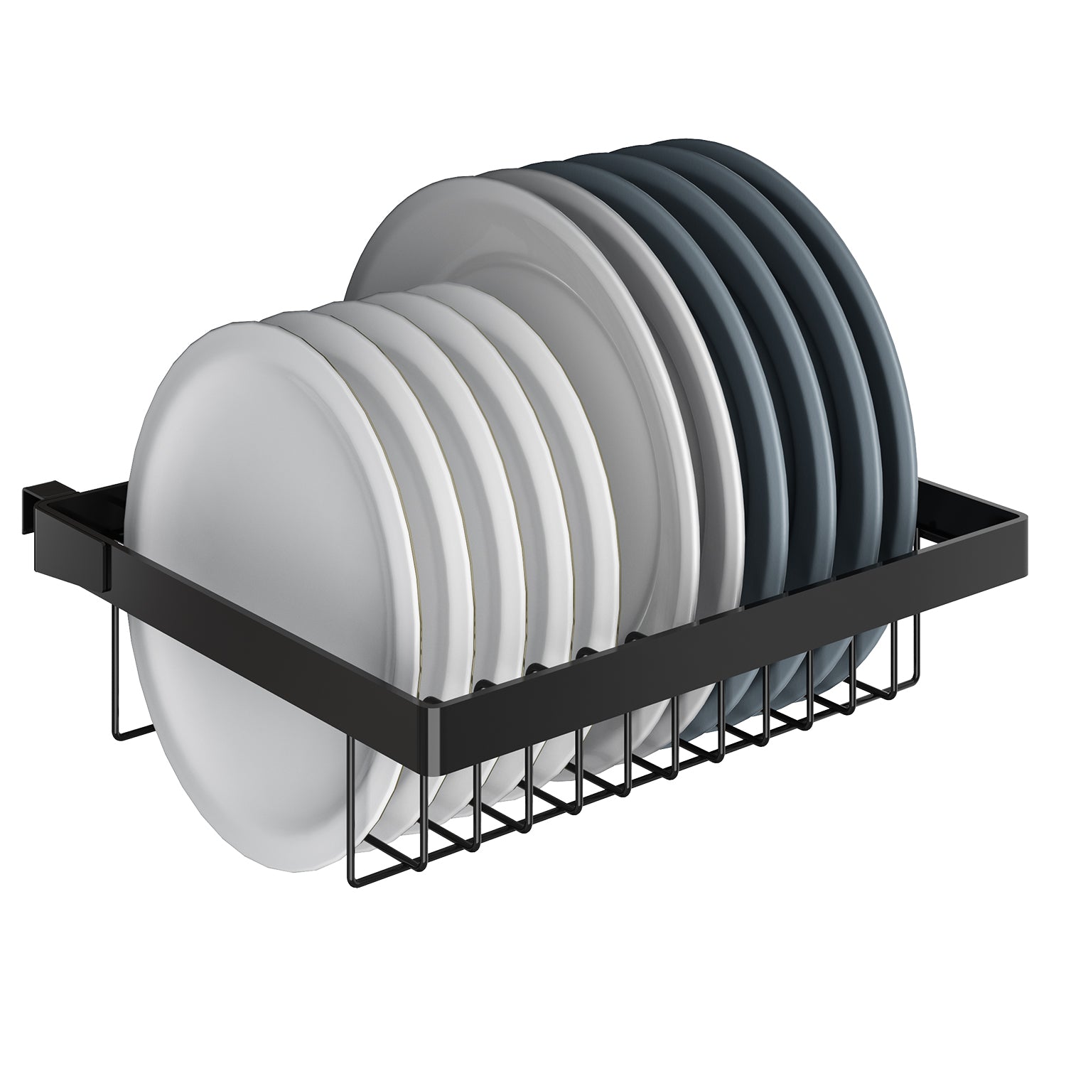 PUSDON Wall Mounted Dish Drying Rack, 3 Tier Stainless Steel Hanging Dish  Dra