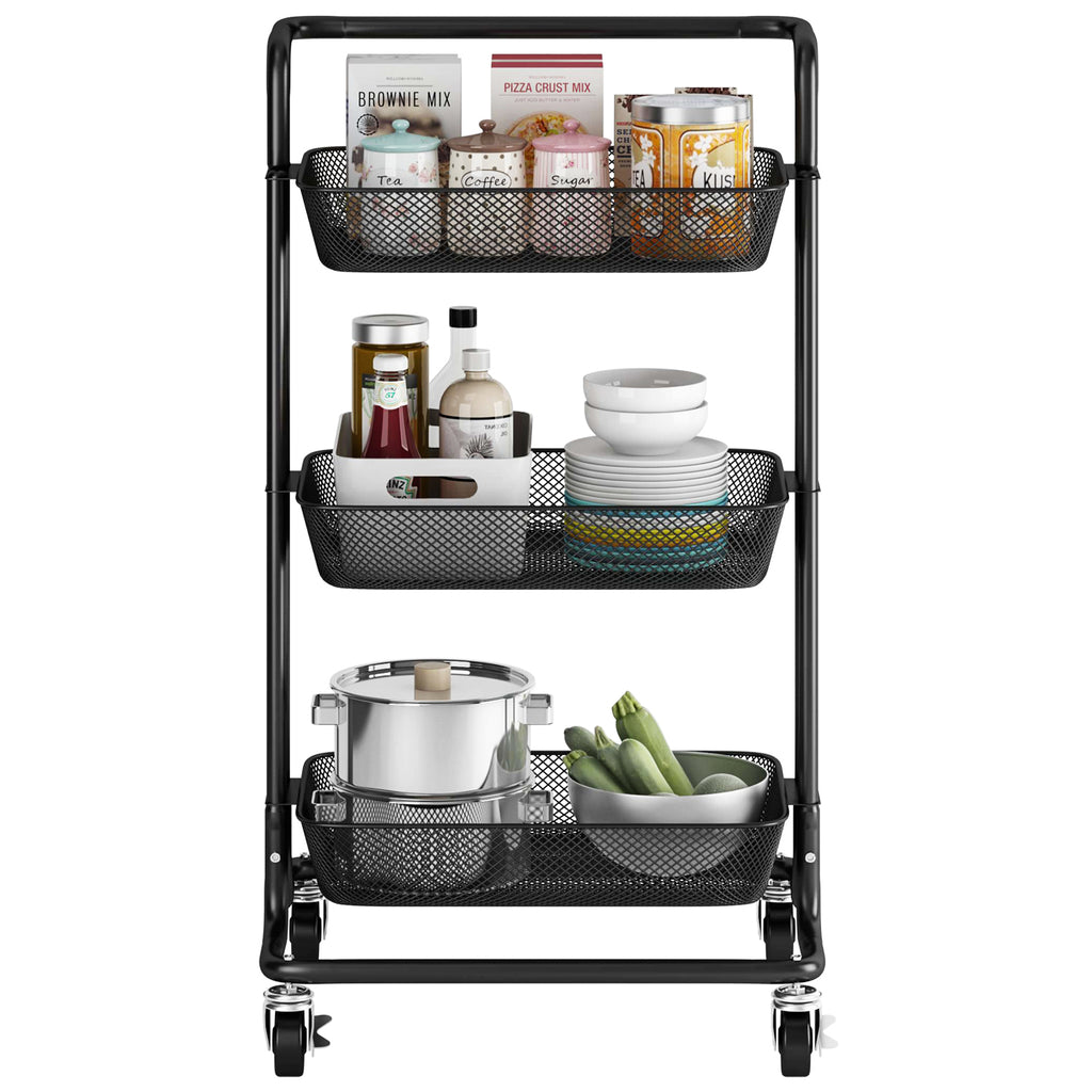 Pusdon Stackable Storage Metal Baskets for kitchen