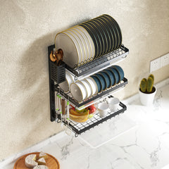 Wall discount dish rack